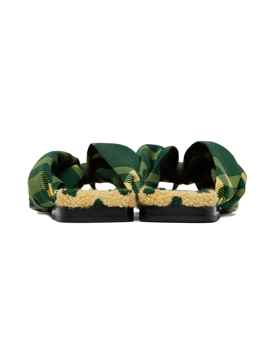 Green & Yellow Check Pool Slides - 2