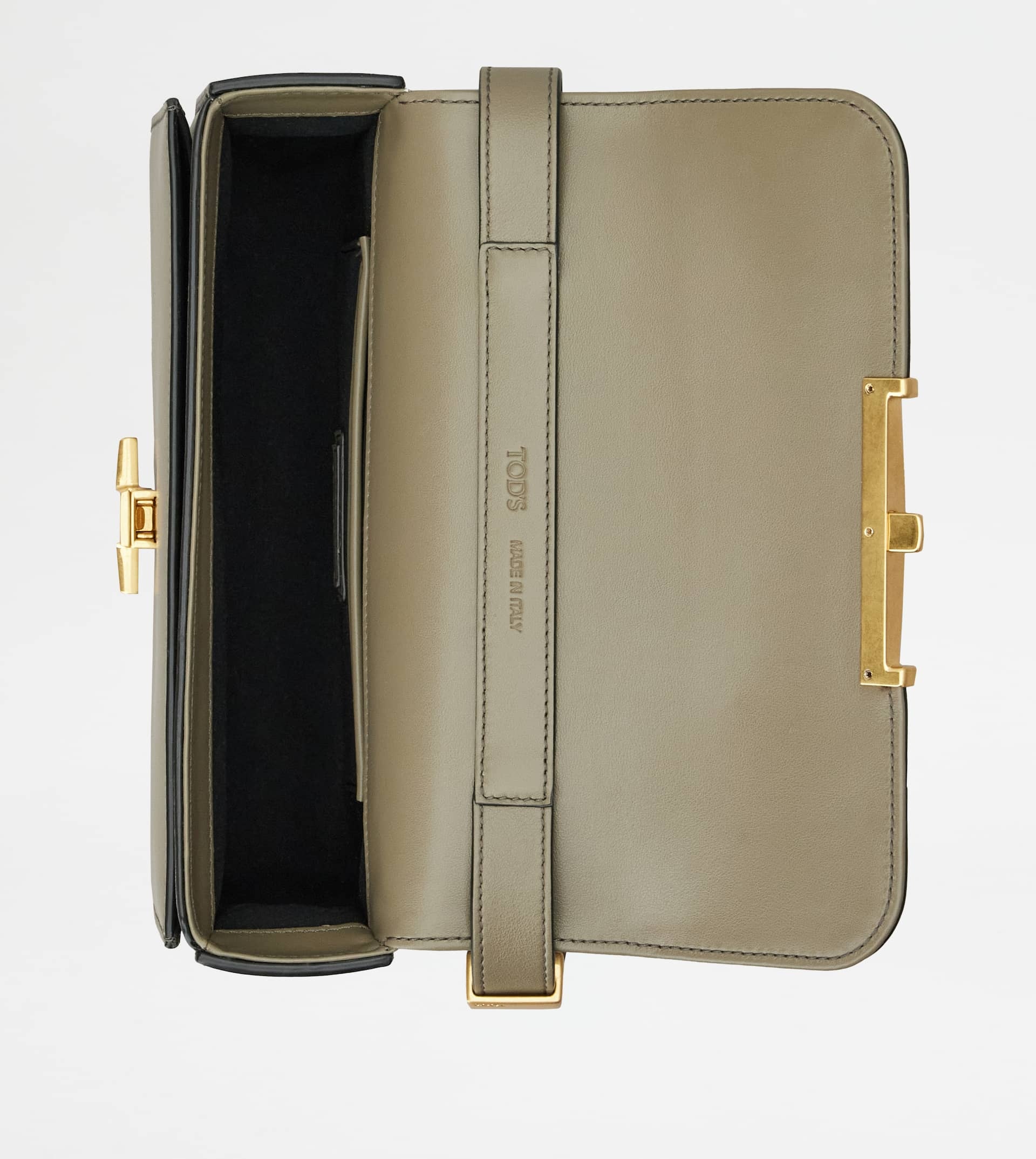 T TIMELESS CROSSBODY BAG IN LEATHER MICRO - BEIGE - 4