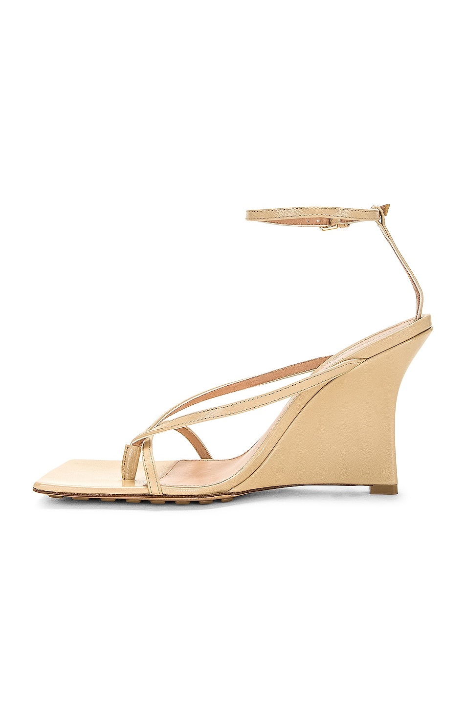 Stretch Ankle Strap Wedge Sandal - 5