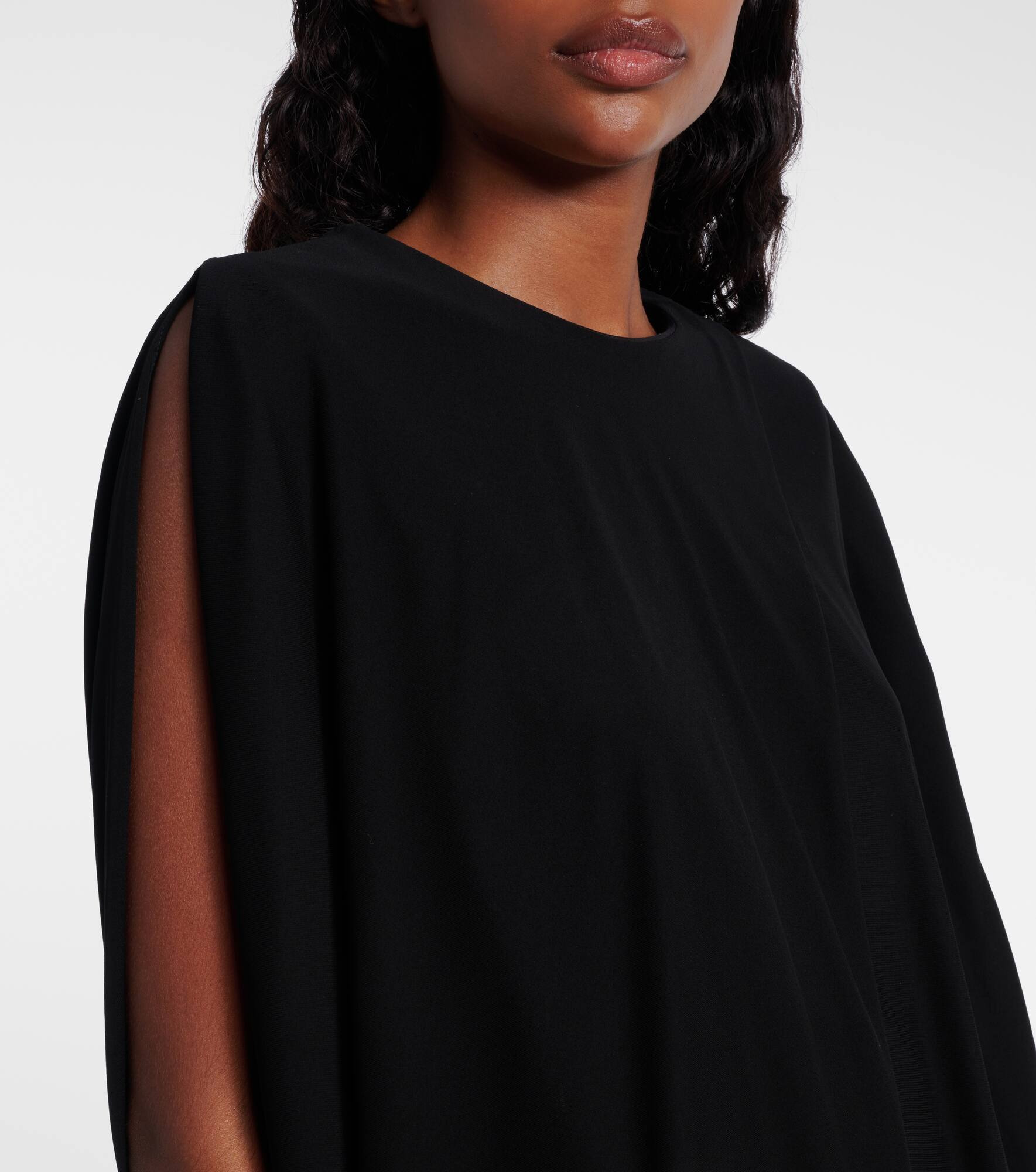 Asymmetric draped minidress - 4