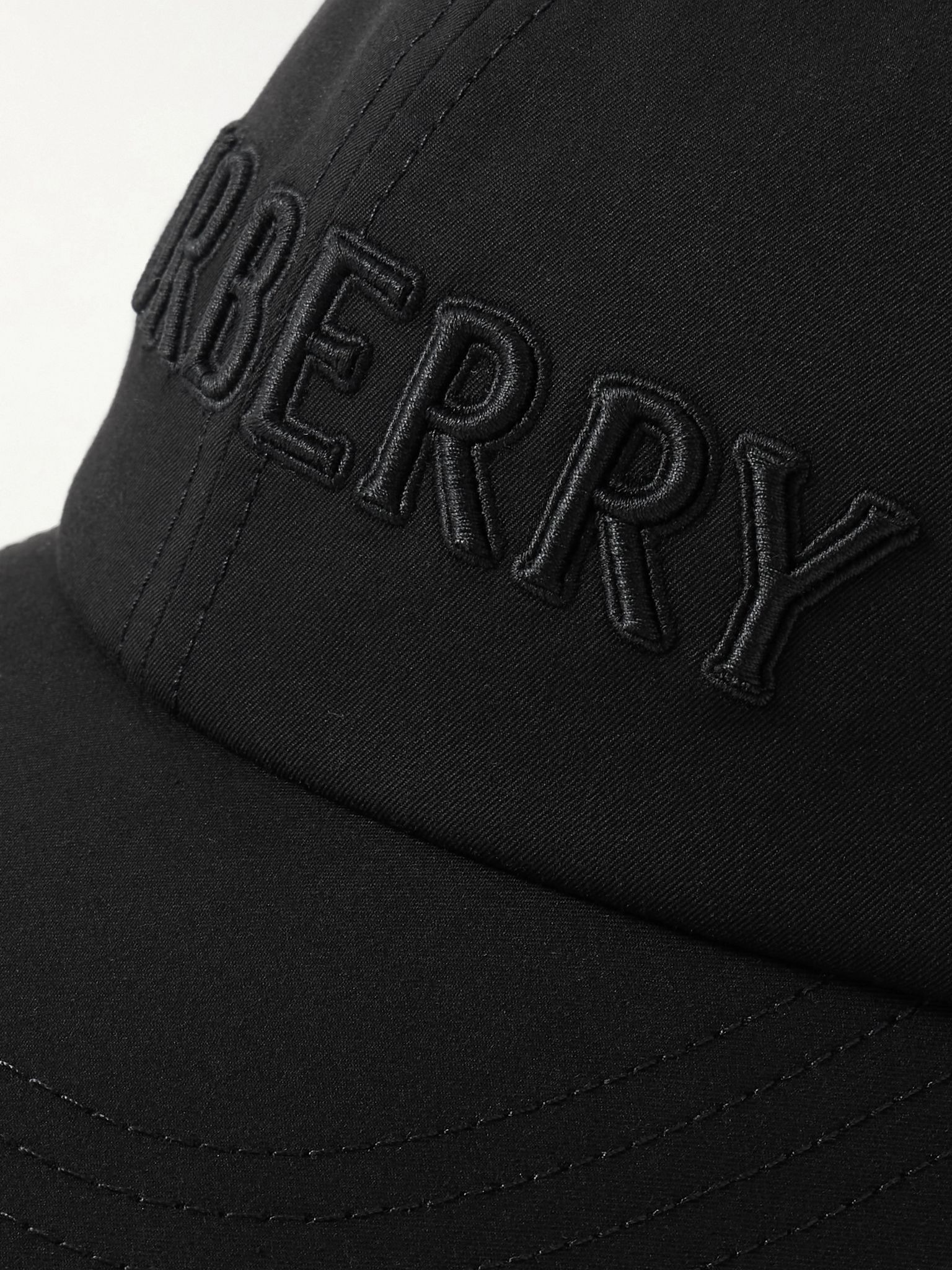 Logo-Embroidered Cotton-Twill Baseball Cap Black - 4