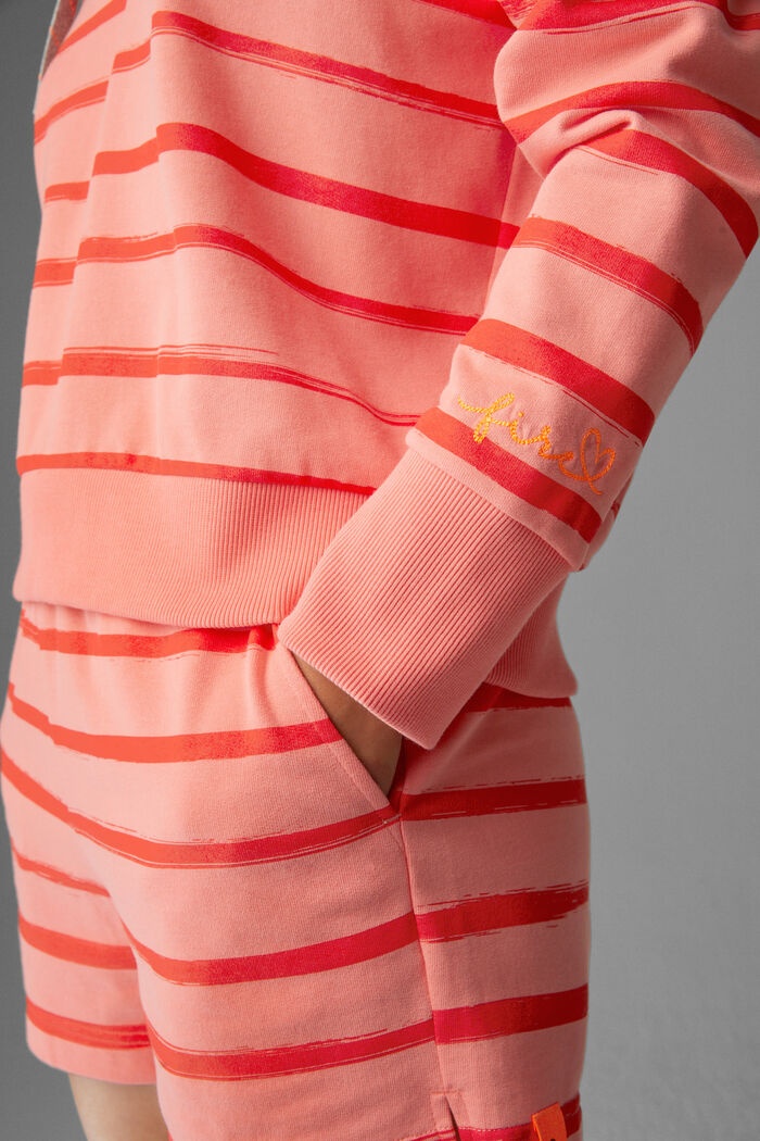 Dawn Hoodie in Apricot/Red - 4