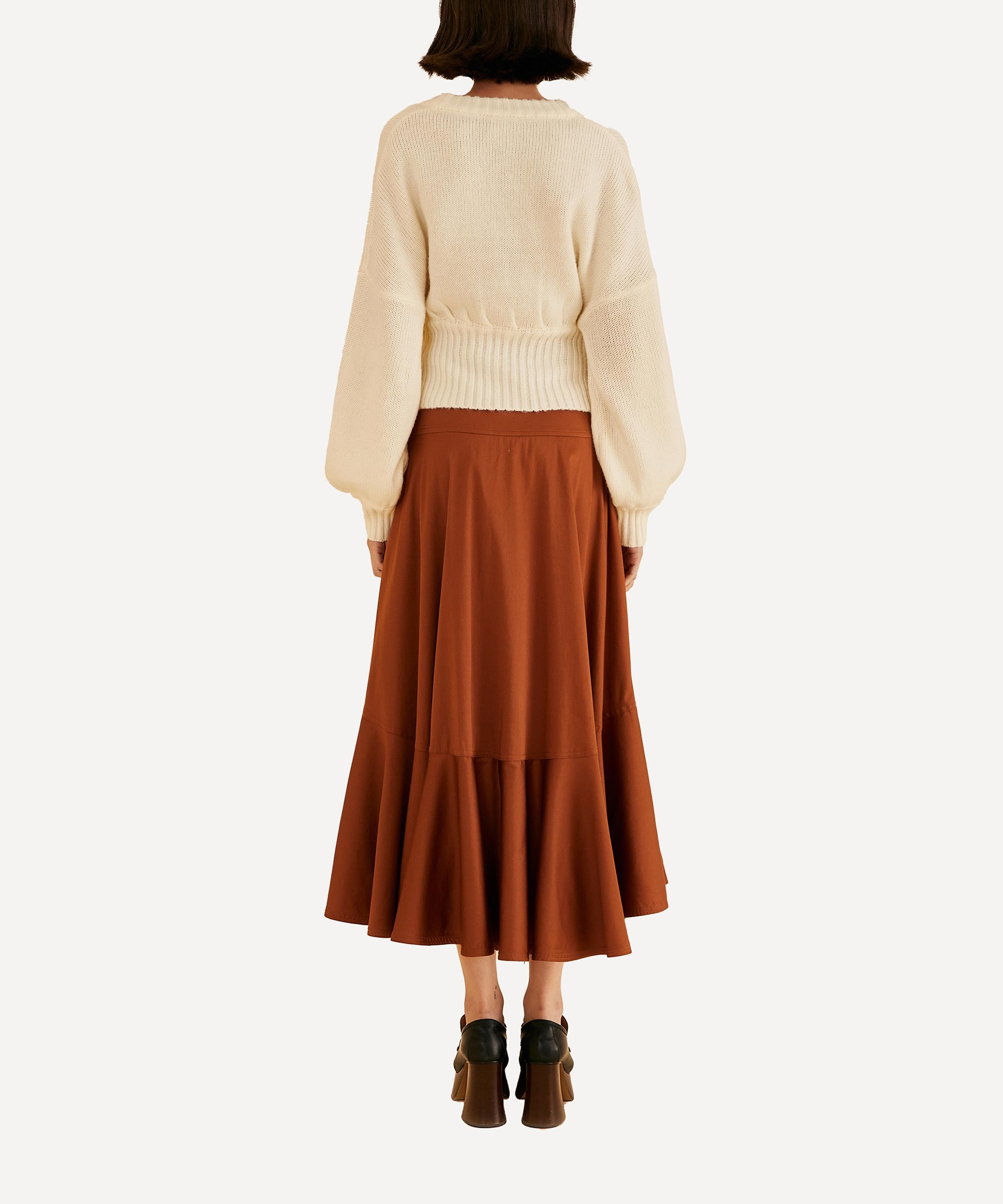 Caramel Ruffled Maxi-Skirt - 3
