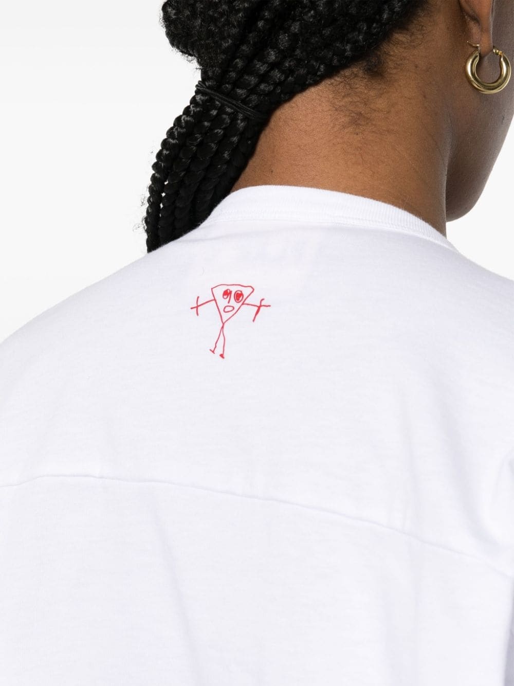 draped cotton T-shirt - 5