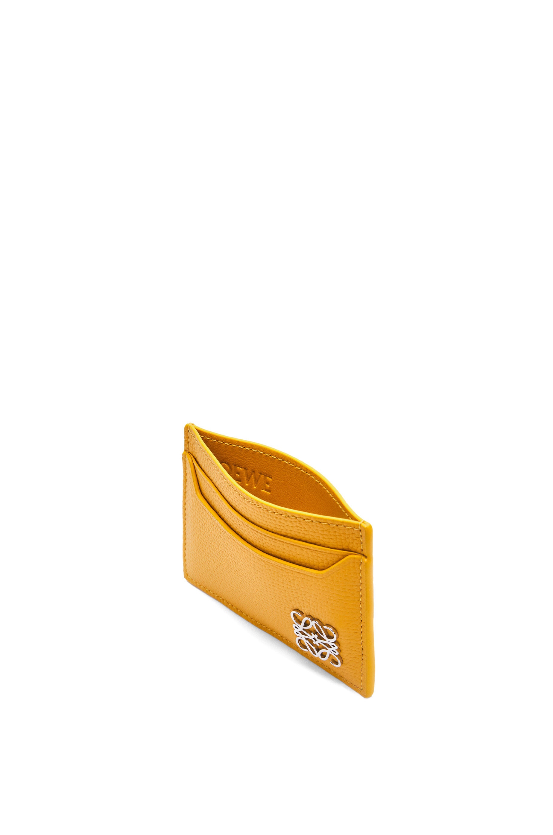 Anagram plain cardholder in pebble grain calfskin - 2