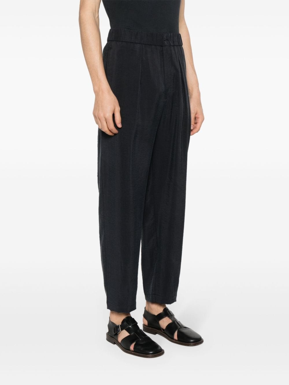 twill tapered trousers - 3