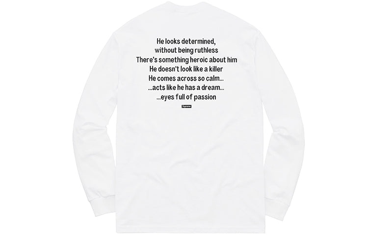 Supreme FW18 The Killer L/S Tee White Bloody Twins Chow Yun Fat Printing Long Sleeves Unisex SUP-FW1 - 2