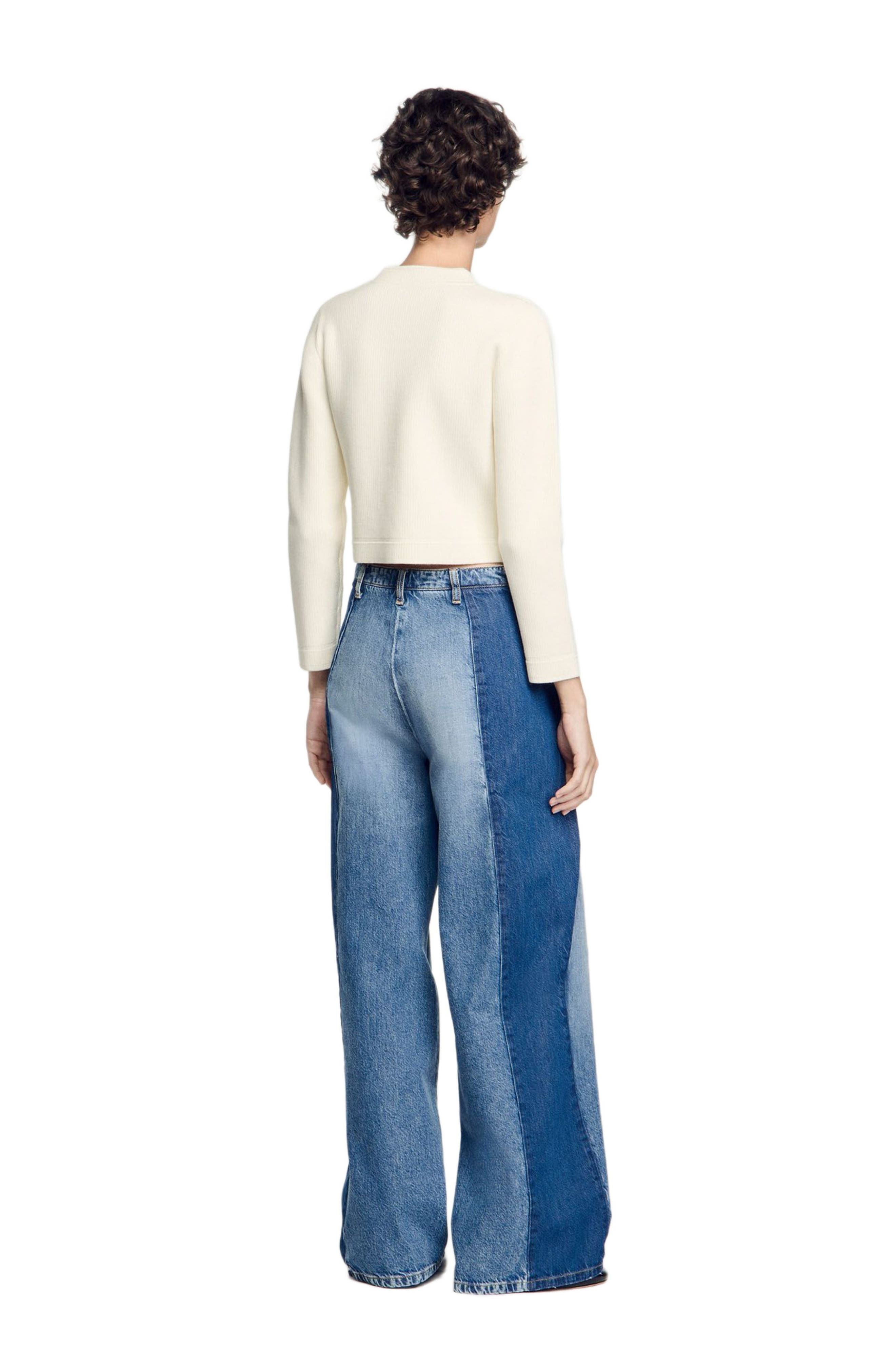 SANDRO Rib knit cardigan in Ecru at Nordstrom - 2