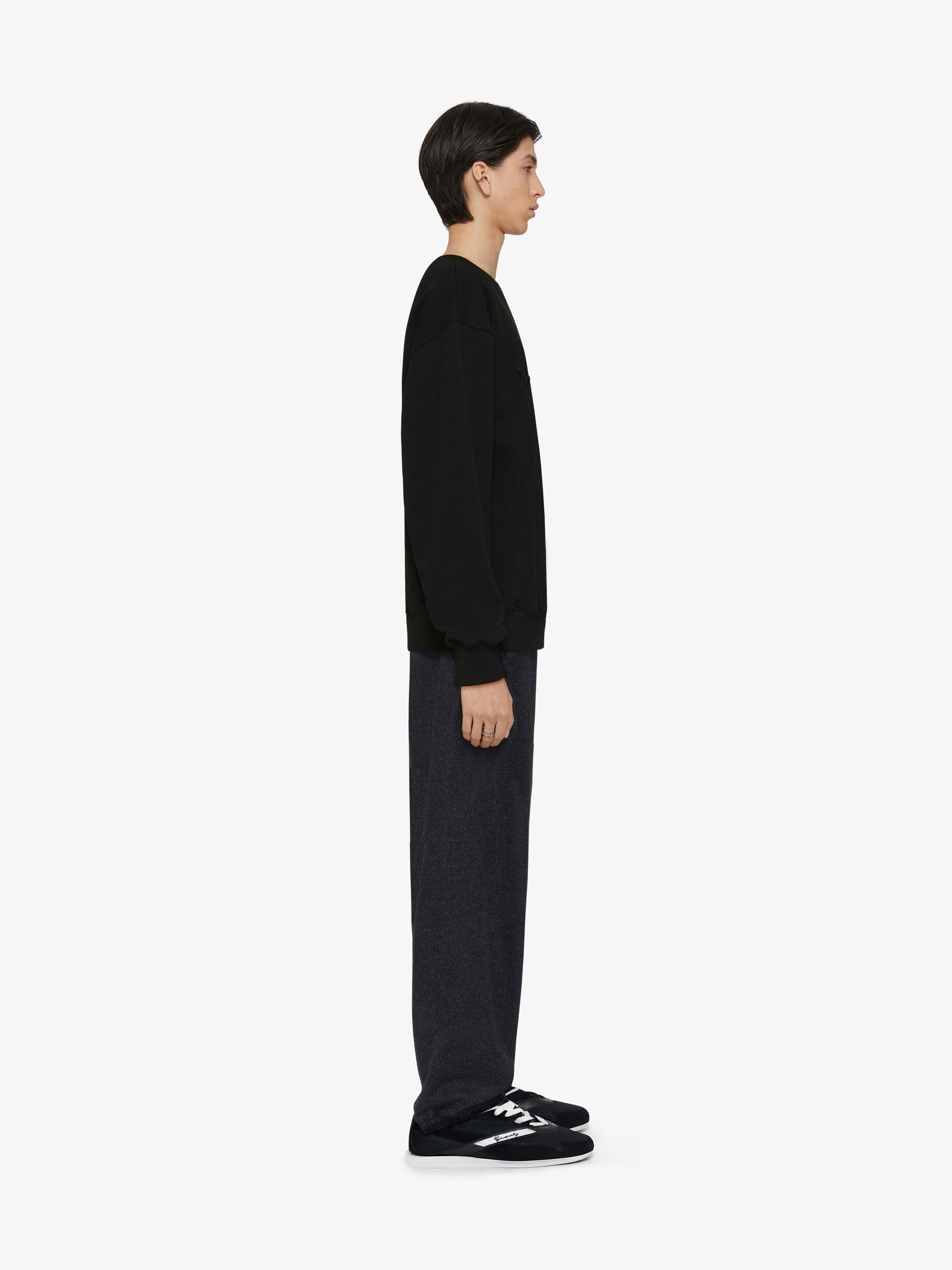 SWEATSHIRT IN FLEECE WITH GIVENCHY SIGNATURE - 3