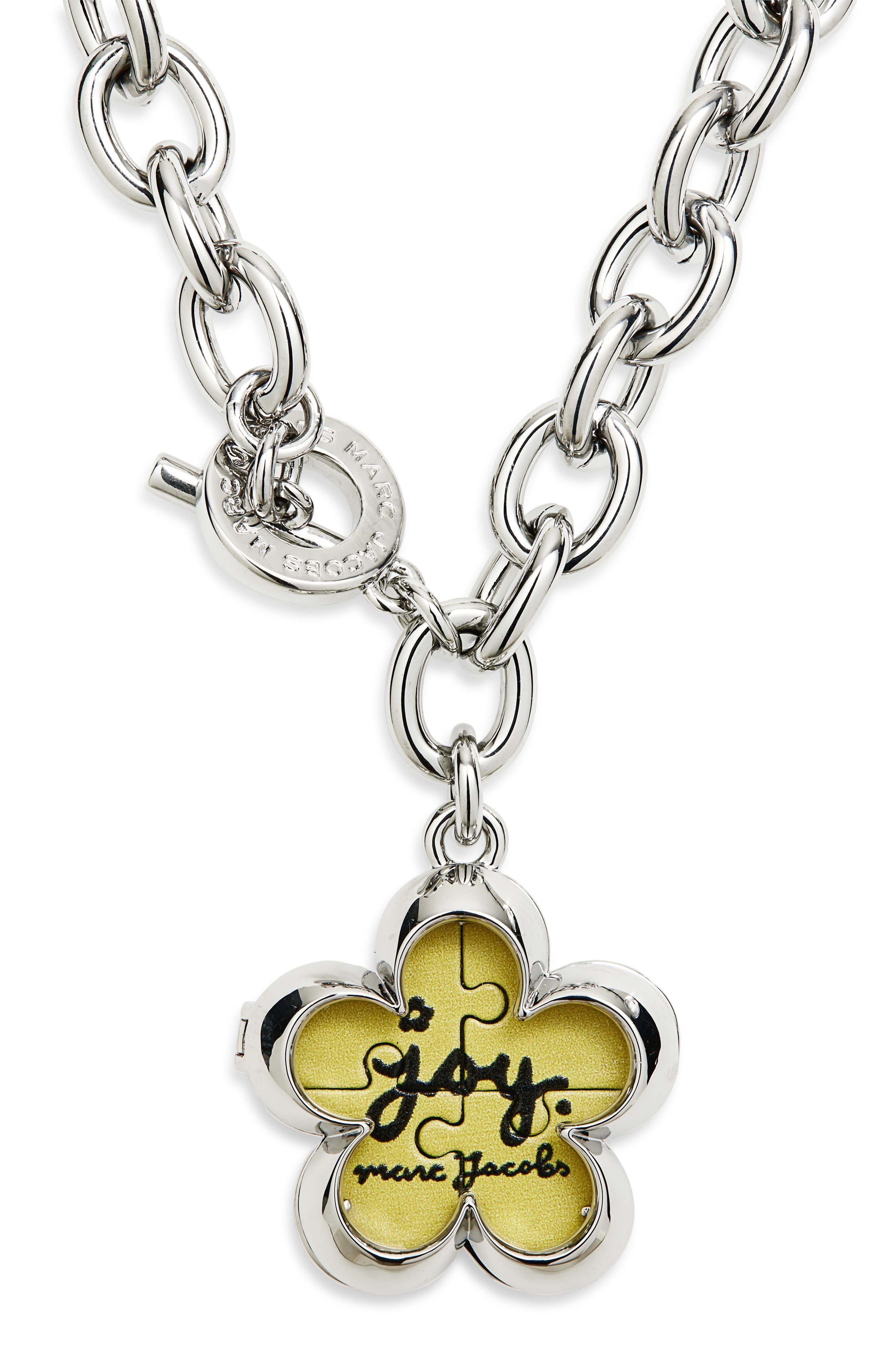 Marc Jacobs Daisy Puzzle Locket Necklace in Silver/Multi at Nordstrom - 1