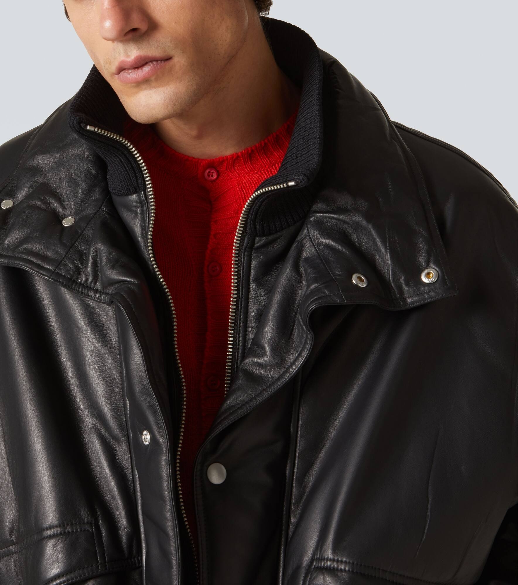 Leather bomber jacket - 6