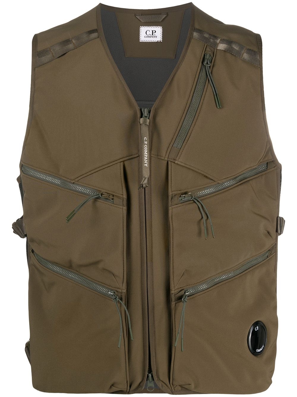 multi-pocket lens detail gilet - 1