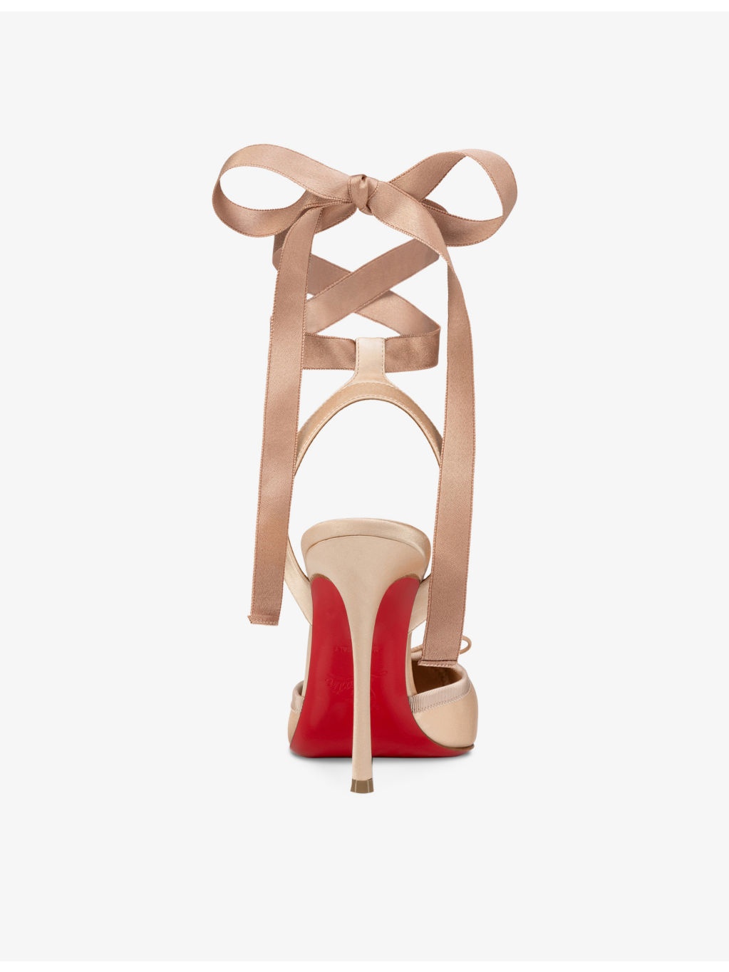 Cassia Lace Up 100 crepe-satin heled sandals - 2