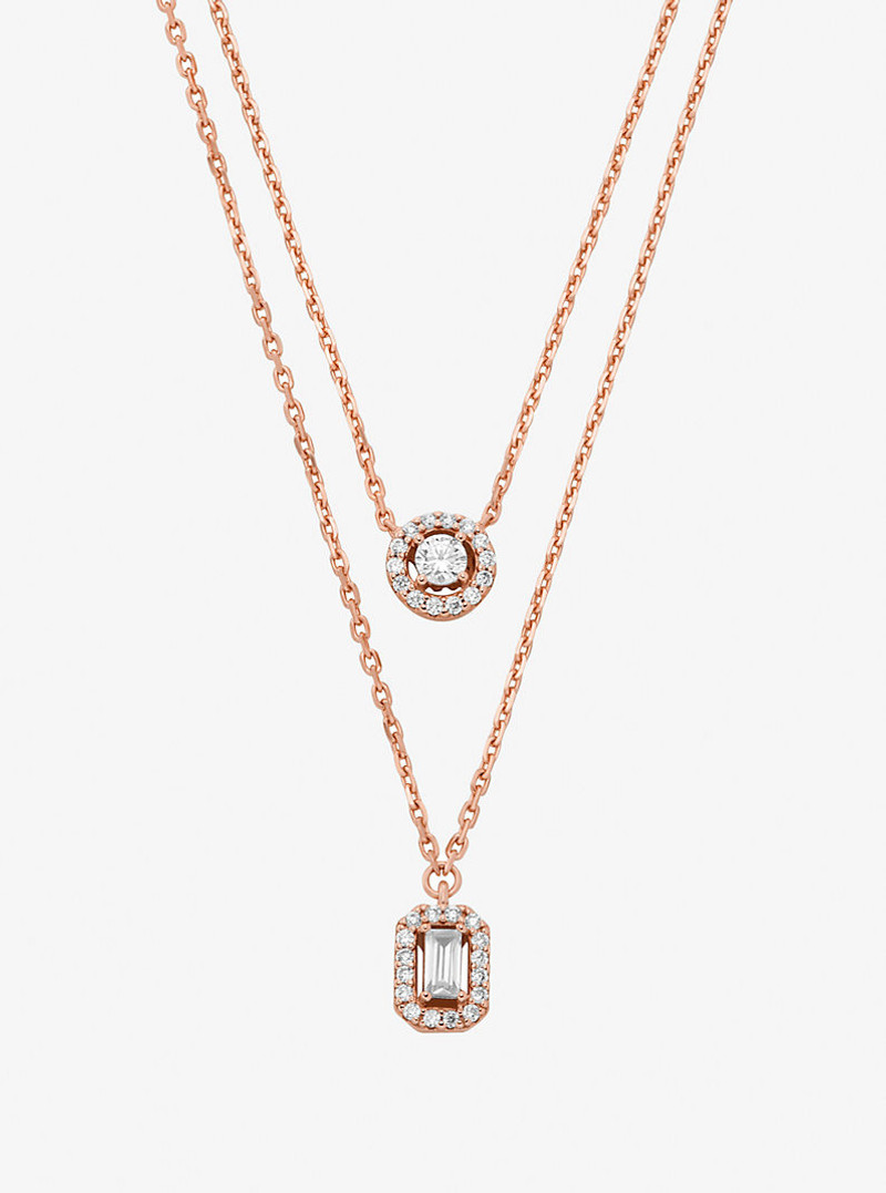 Precious Metal-Plated Double Layered Necklace 1
