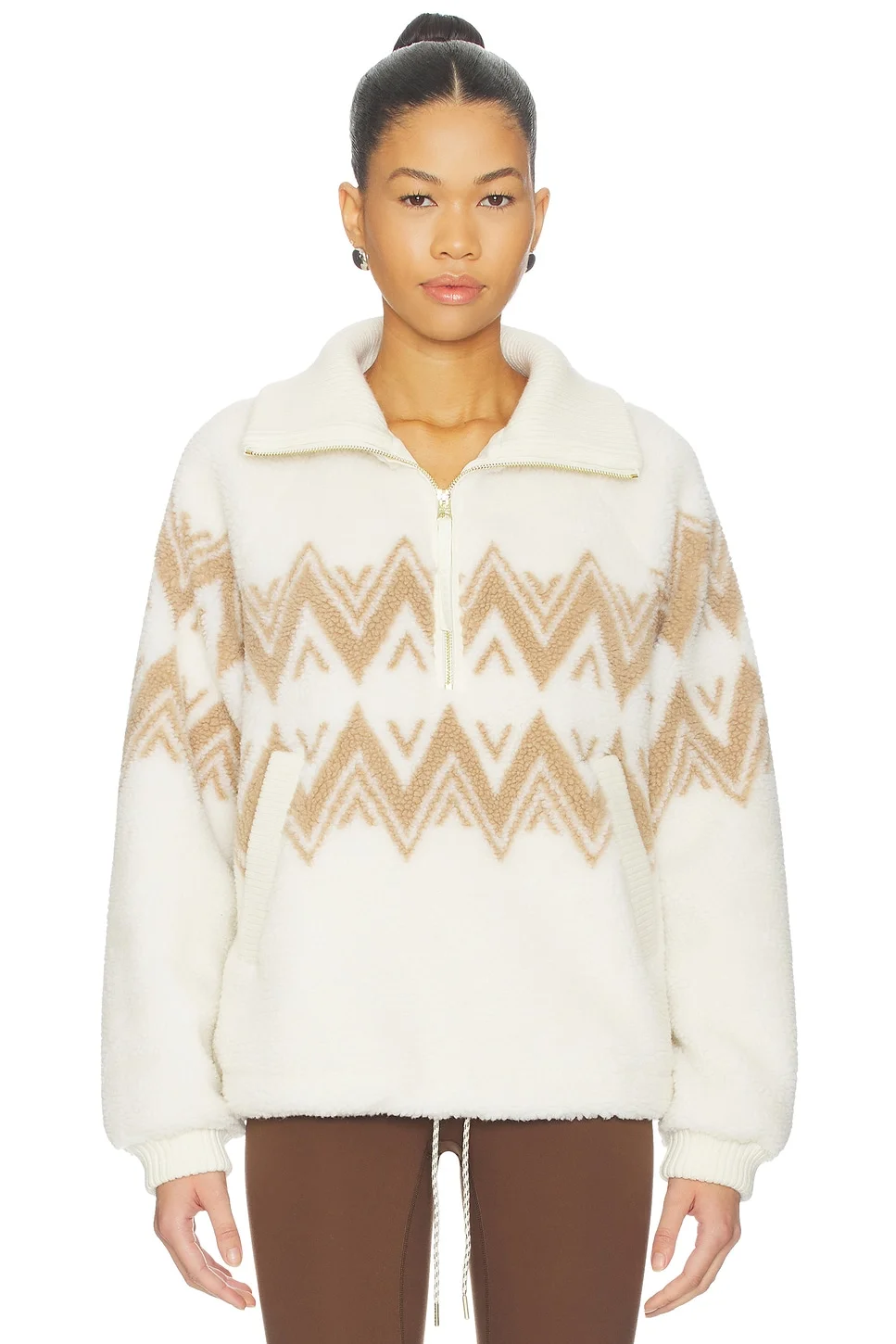 Hendrik Half Zip Sherpa Jacket - 1