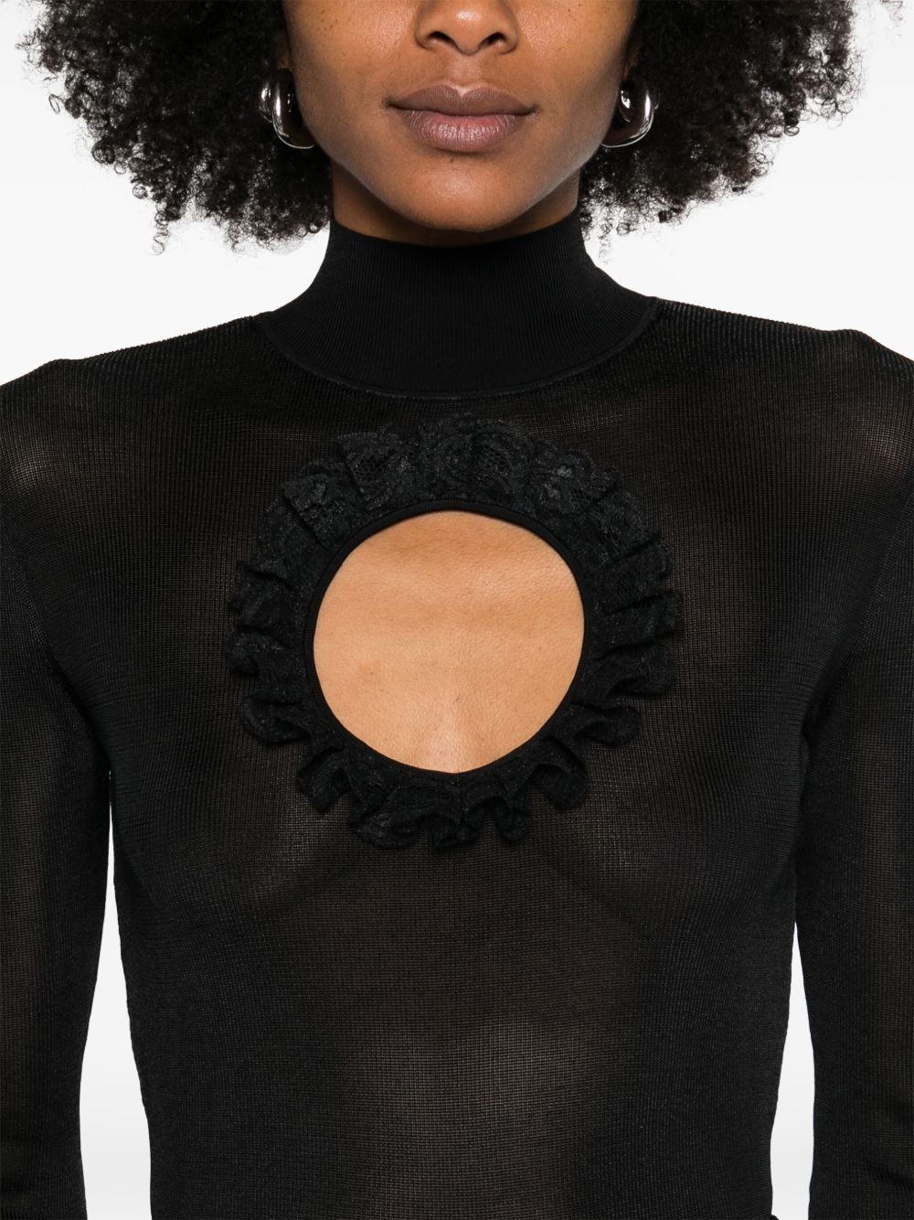 cut out-detail knitted bodysuit - 5