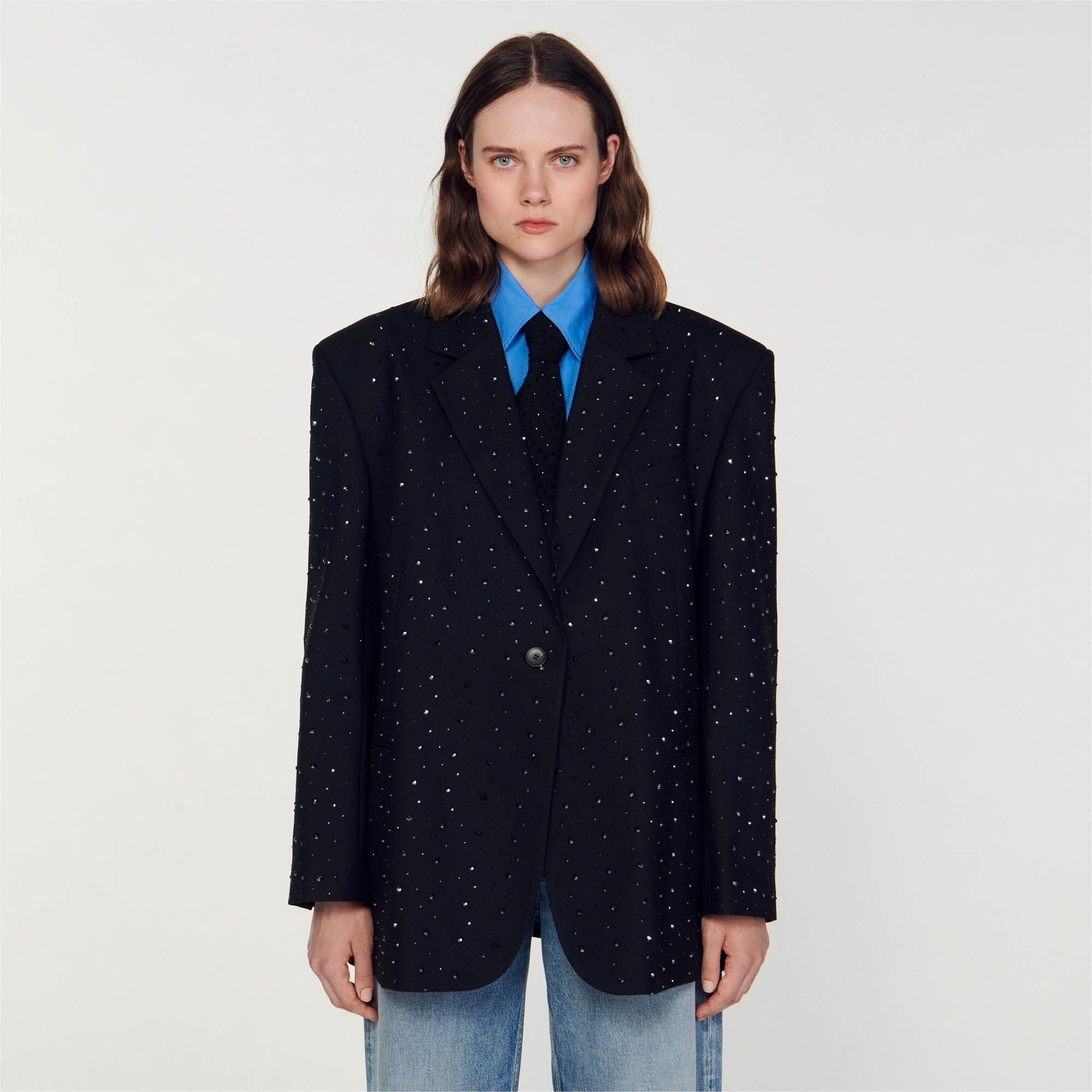 RHINESTONE SUIT JACKET - 5
