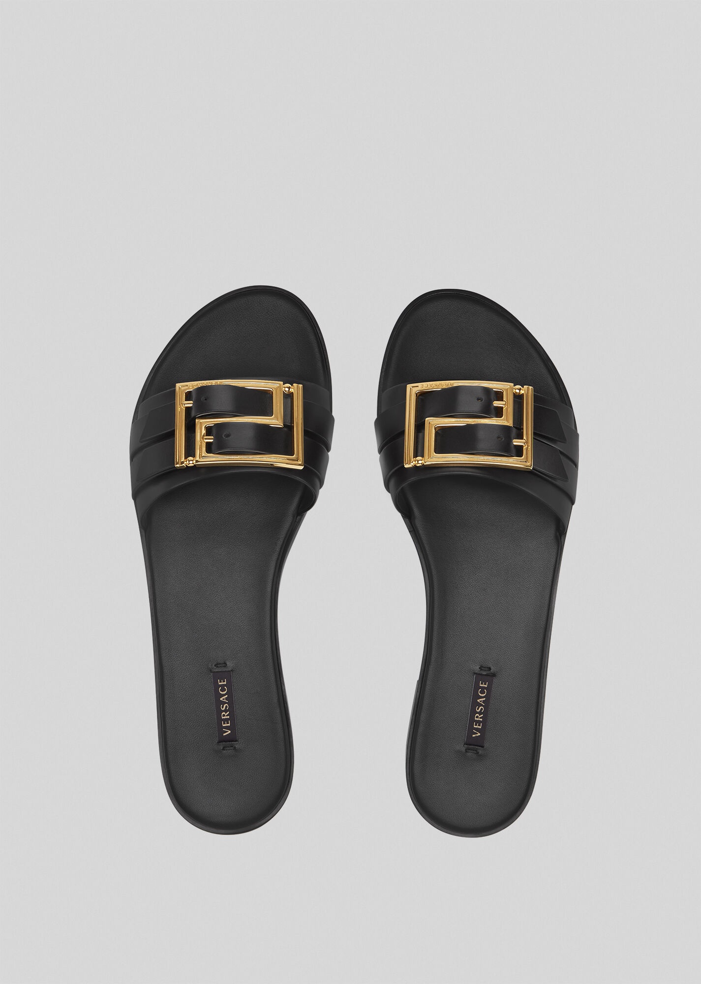 Meander Leather Slides - 3