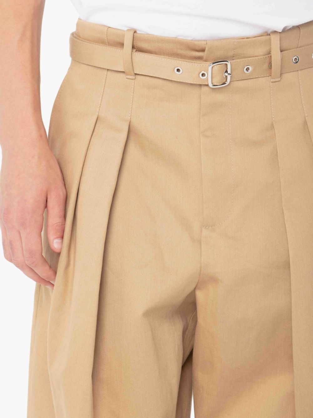 WIDE LEG PLEAT FRONT TROUSERS - 5