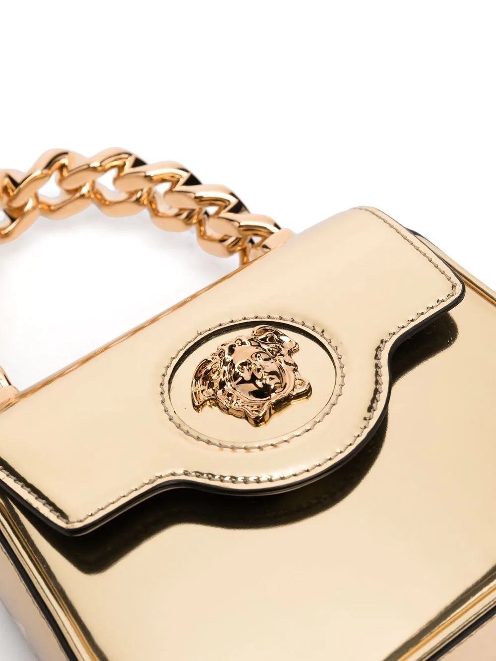 Medusa polished leather bag - 4