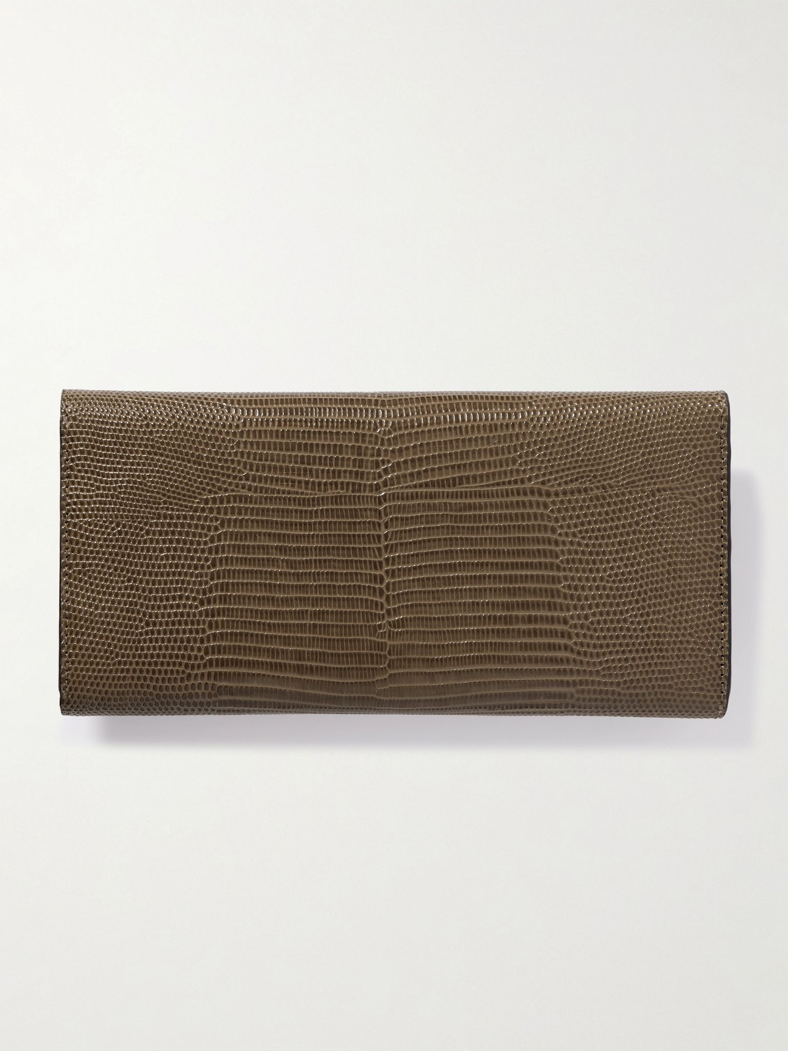 T-Lock lizard-effect leather wallet Dark green - 3
