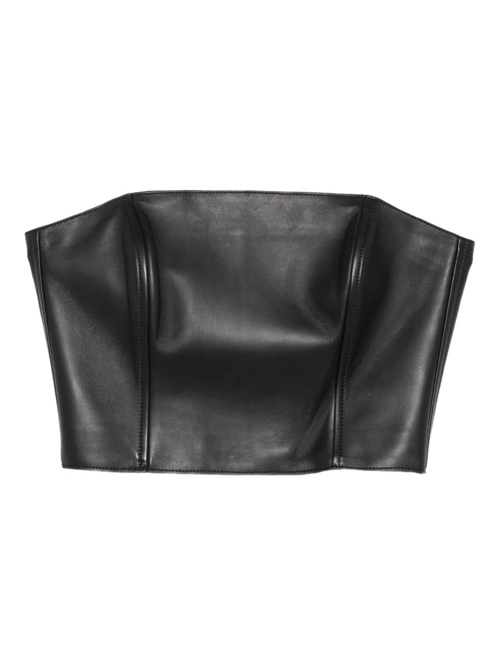 strapless leather top - 1