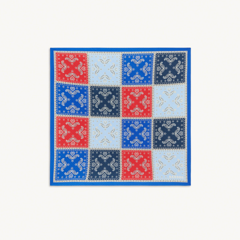 Printed scarf with pleats 1