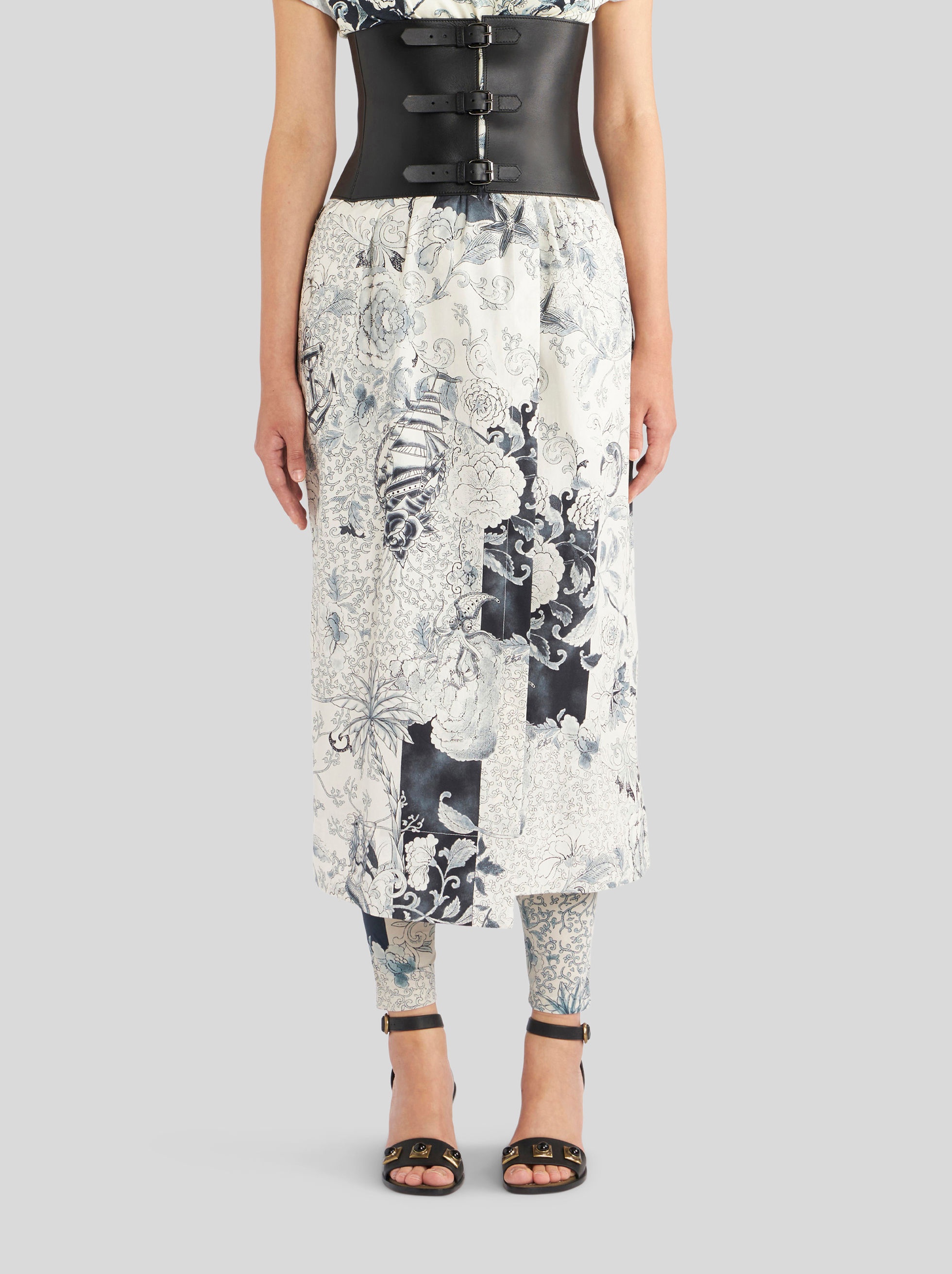 TATTOO PRINT WRAP SKIRT - 2