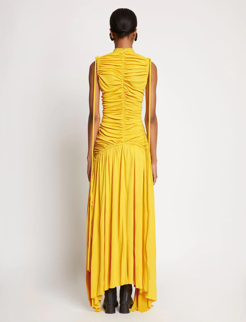 Viscose Jersey Sleeveless Ruched Dress 4