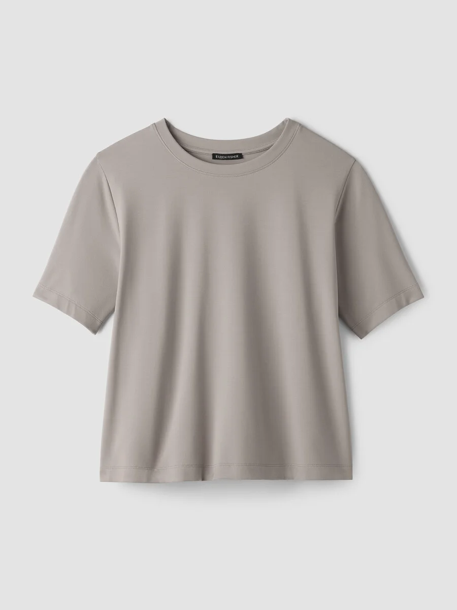 Extra-Fine Ponte Crew Neck Tee - 1