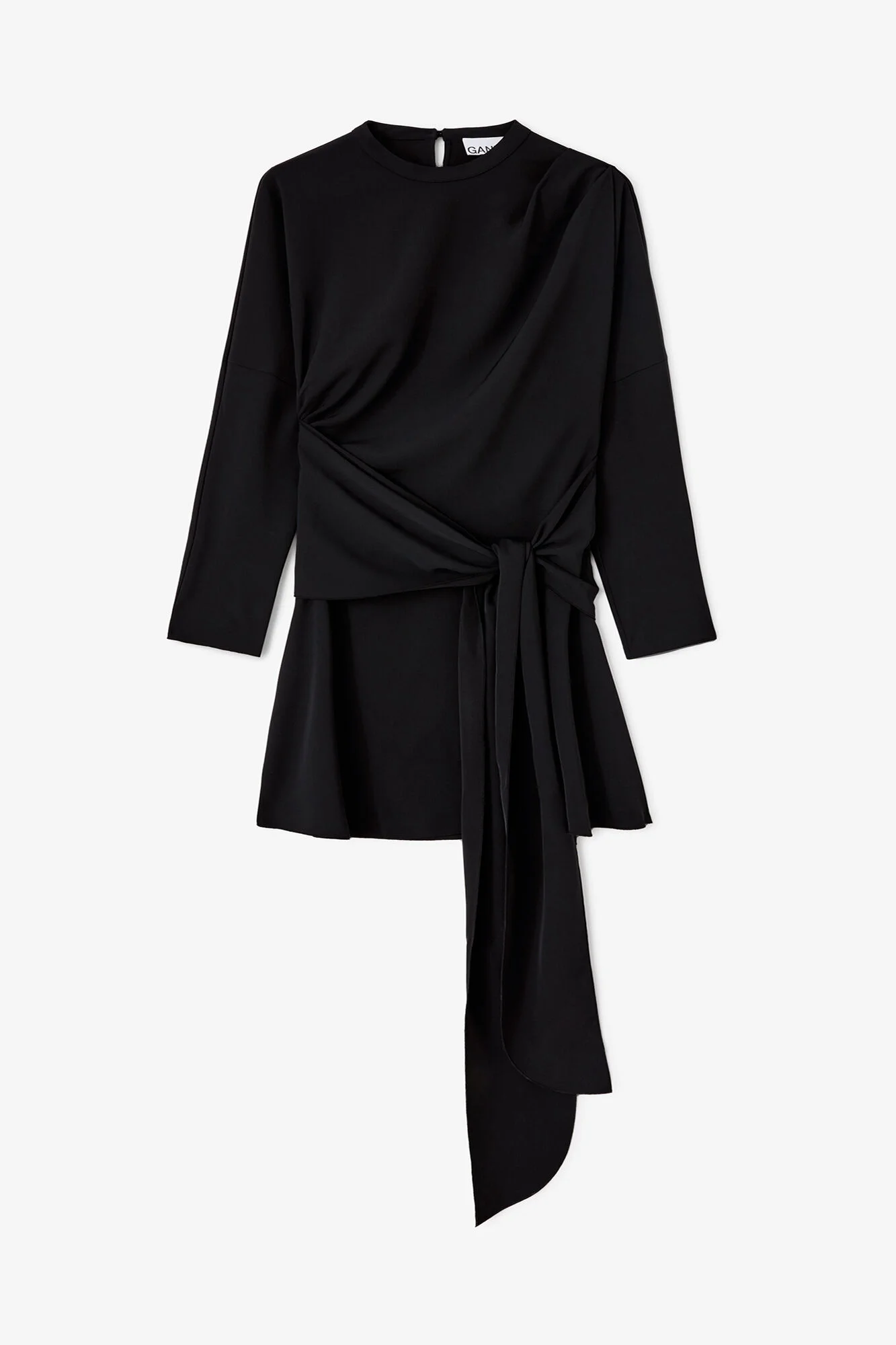 DRESS IN BLACK CREPE - 1