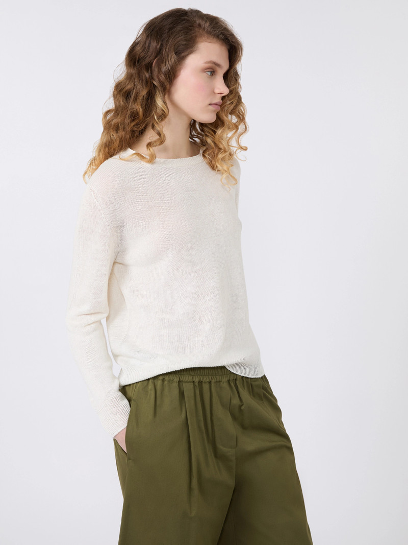 ATZECO Linen yarn jumper - ECRU 5