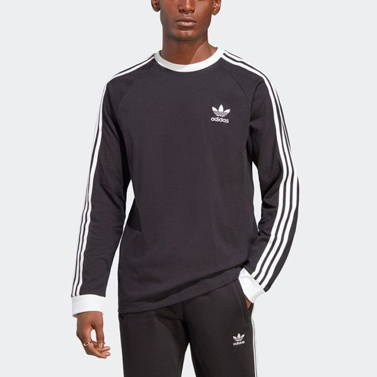 adidas Adicolor Classics 3-Stripes Long Sleeve Tee 'Black' IA4877 - 2