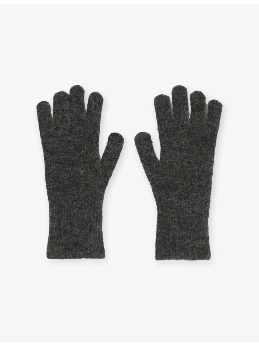 Brushed-Texture Wool-Blend Gloves - 1