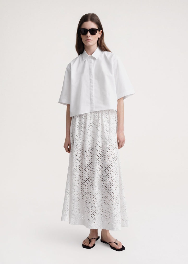 Broderie anglaise skirt white - 2