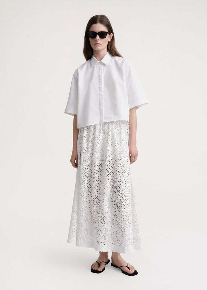 Totême Broderie anglaise skirt white outlook