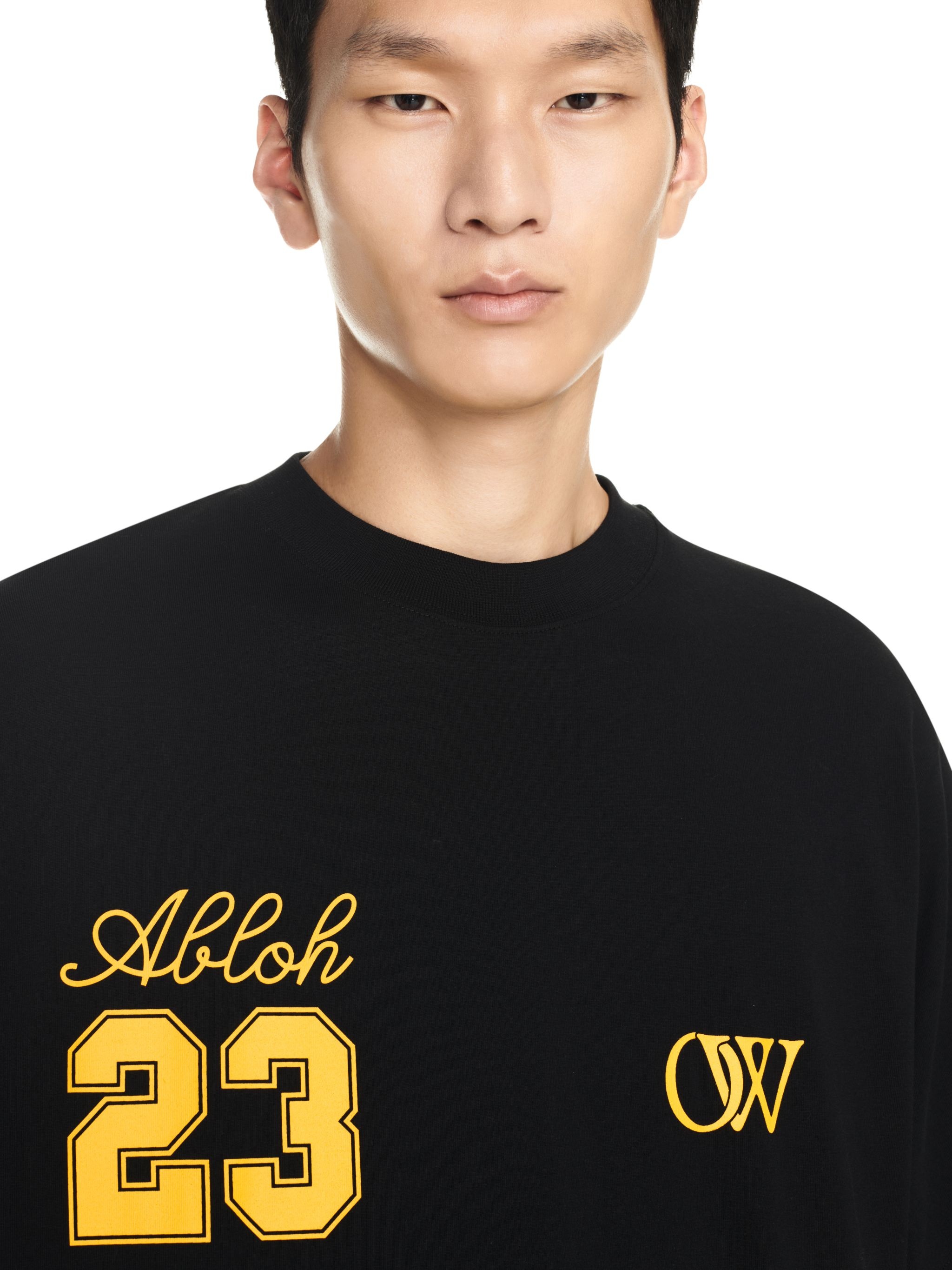Tシャツ・カットソー Off-White OMAA120S24JER008 OW 23 SKATE S/S TEE T-shirt Off-White 23 Skate logo-embroidered T-shirt | Neutrals