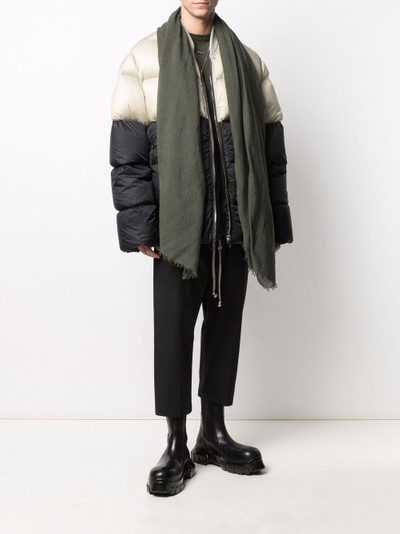 Rick Owens frayed-edge scarf outlook