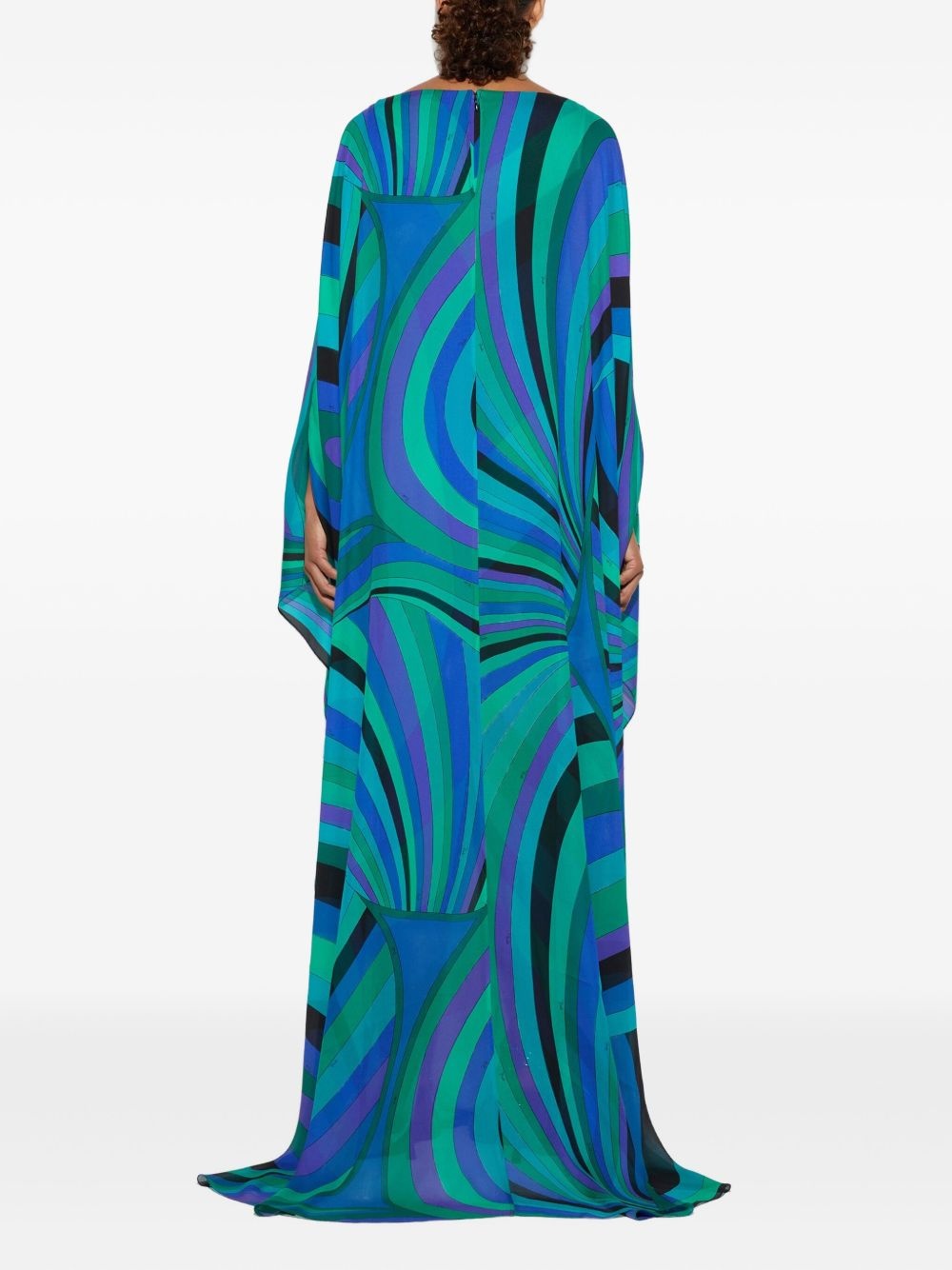Iride-pattern long dress - 4
