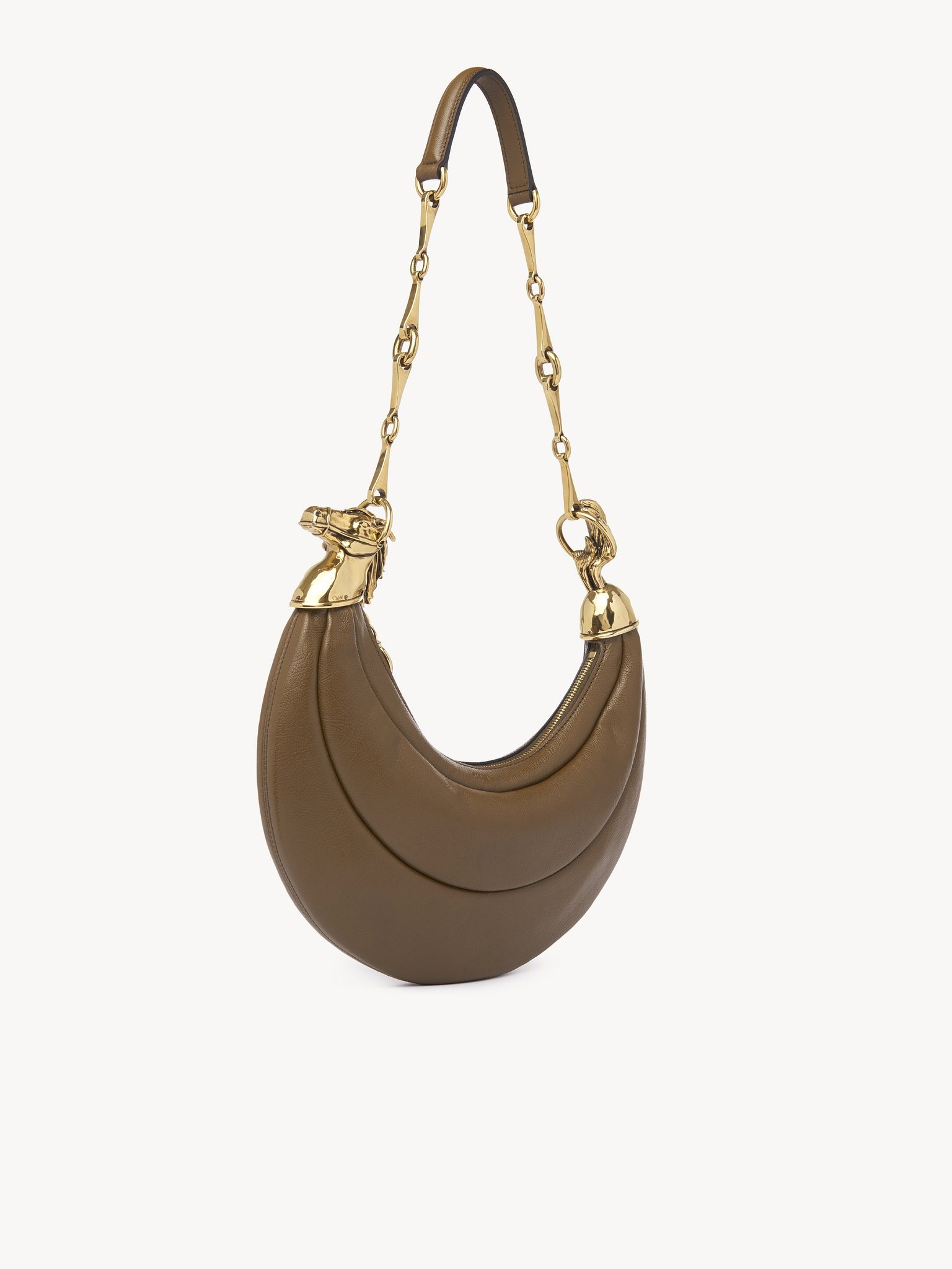 CHAIN HORSE SHOULDER BAG IN SOFT LEATHER - 3