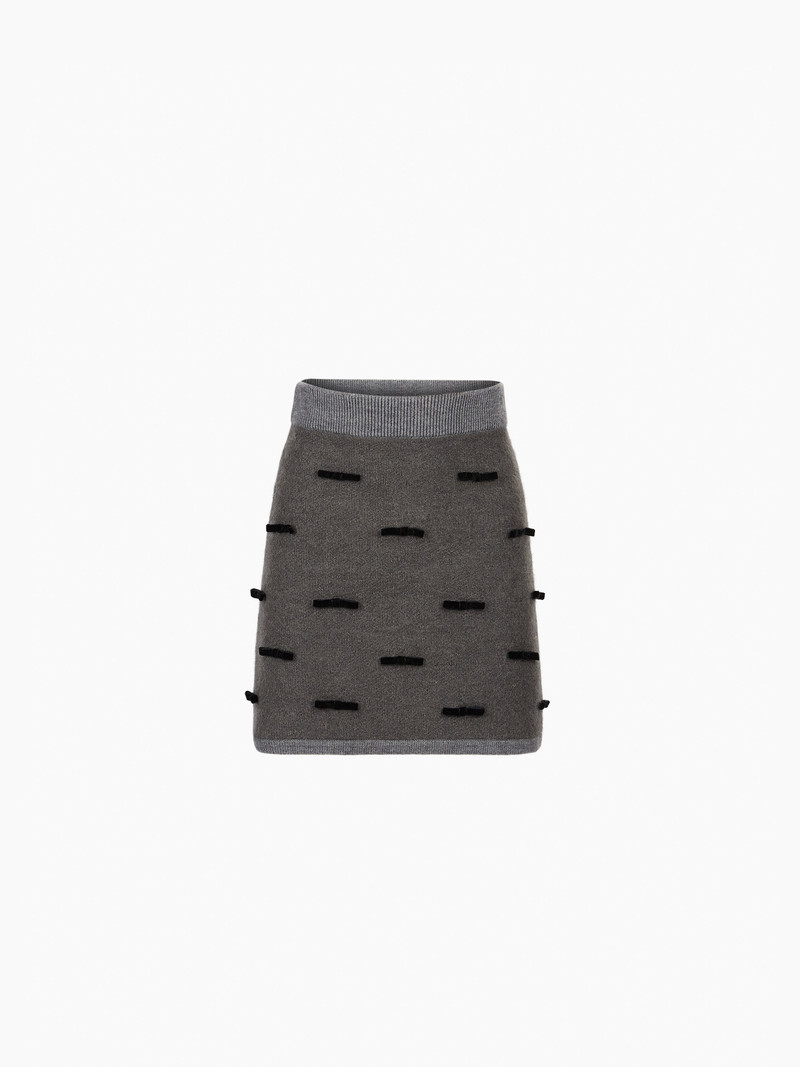 Grey Mini Knit Skirt 5