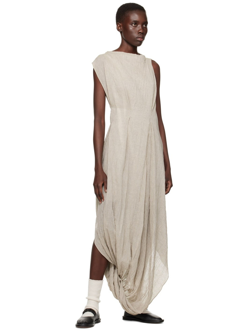 LAUREN MANOOGIAN Taupe Twist Maxi Dress outlook