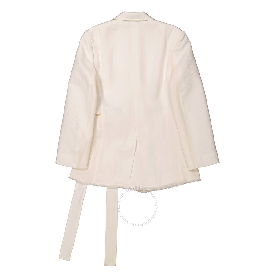 Chloe Ladies Iconic Milk Double-Breasted Belted Blazer Jacket - 2