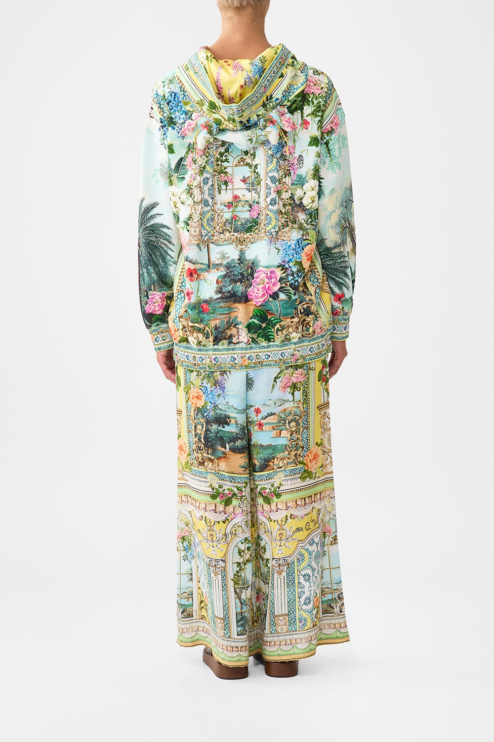 SILK BAND OVERSIZED HOODIE WITH BUTTERFLIES - 3