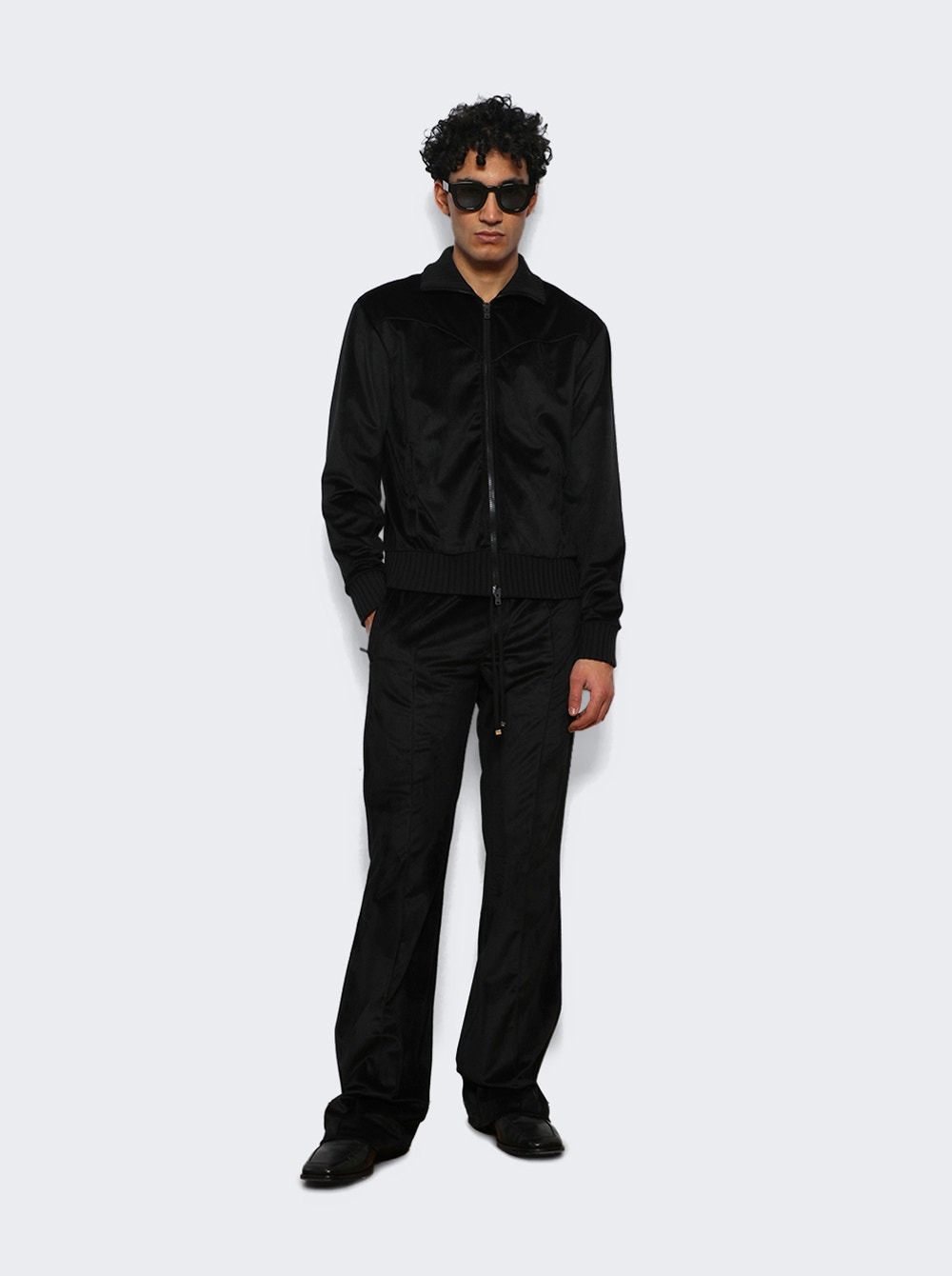 Velvet Flare Track Pant Black - 5