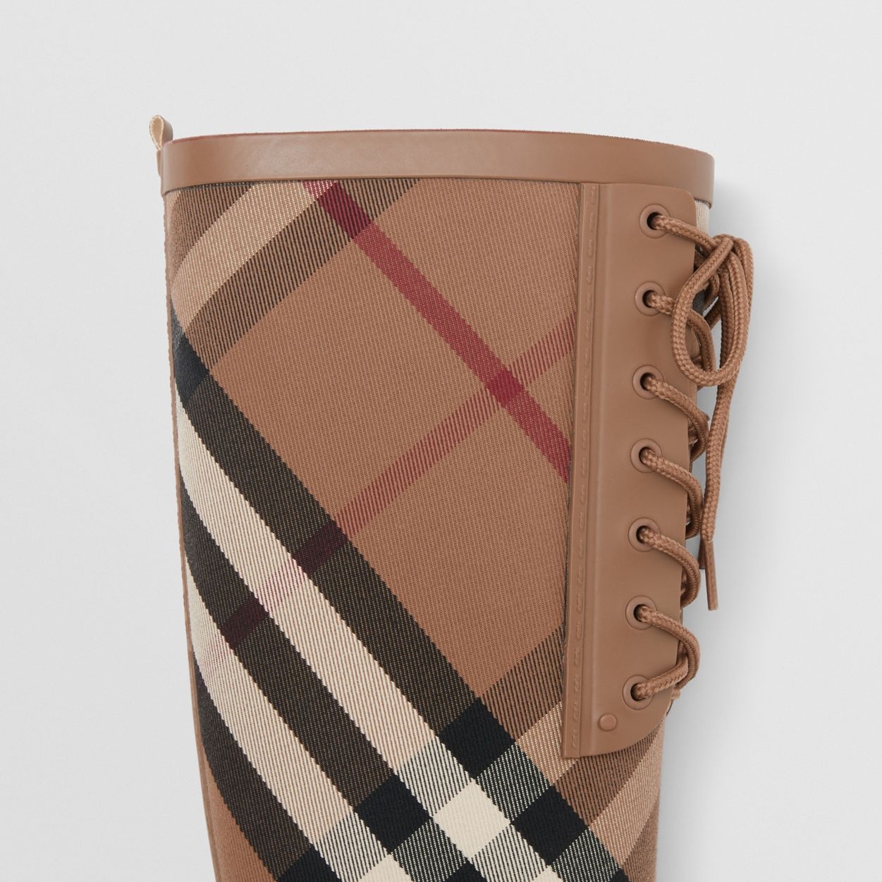 Vintage Check and Rubber Rain Boots - 2