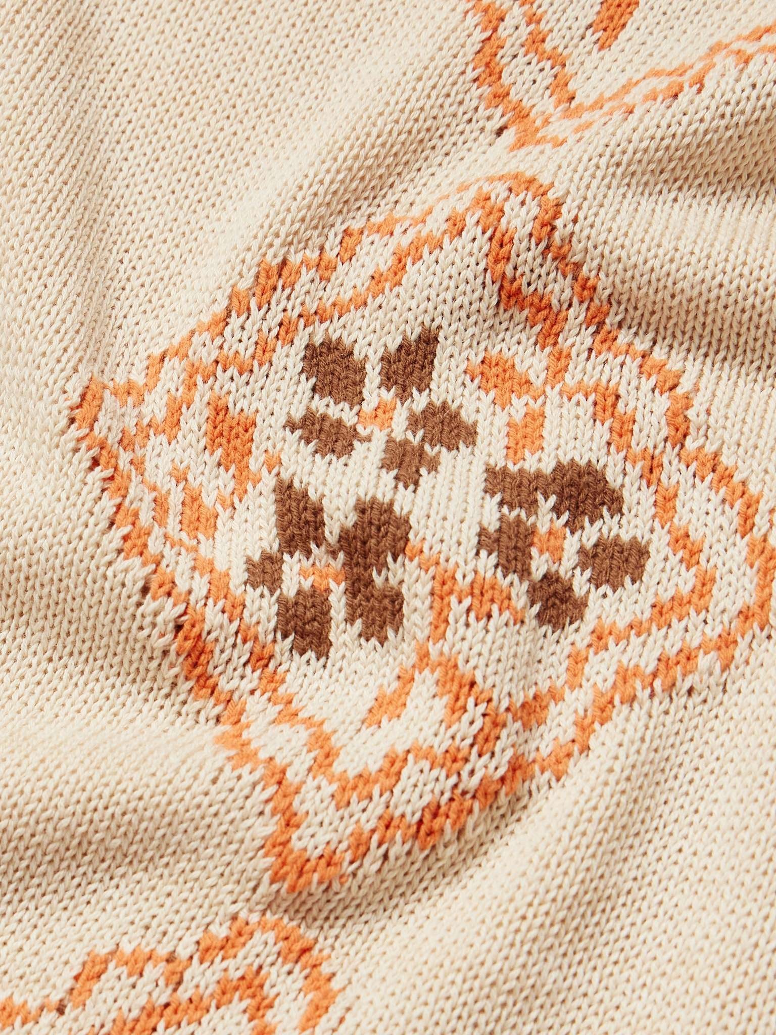 Kookei Jacquard-Knitted Cotton-Blend Sweater - 4