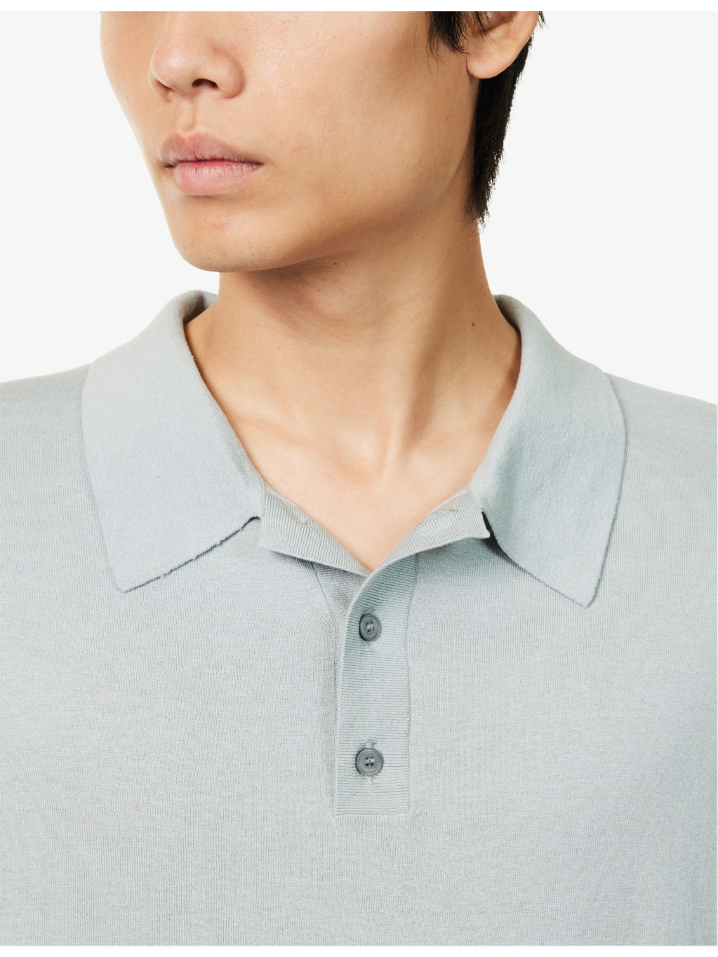 Regular-Fit Silk-And-Cotton Fine-Knit Polo Shirt - 5
