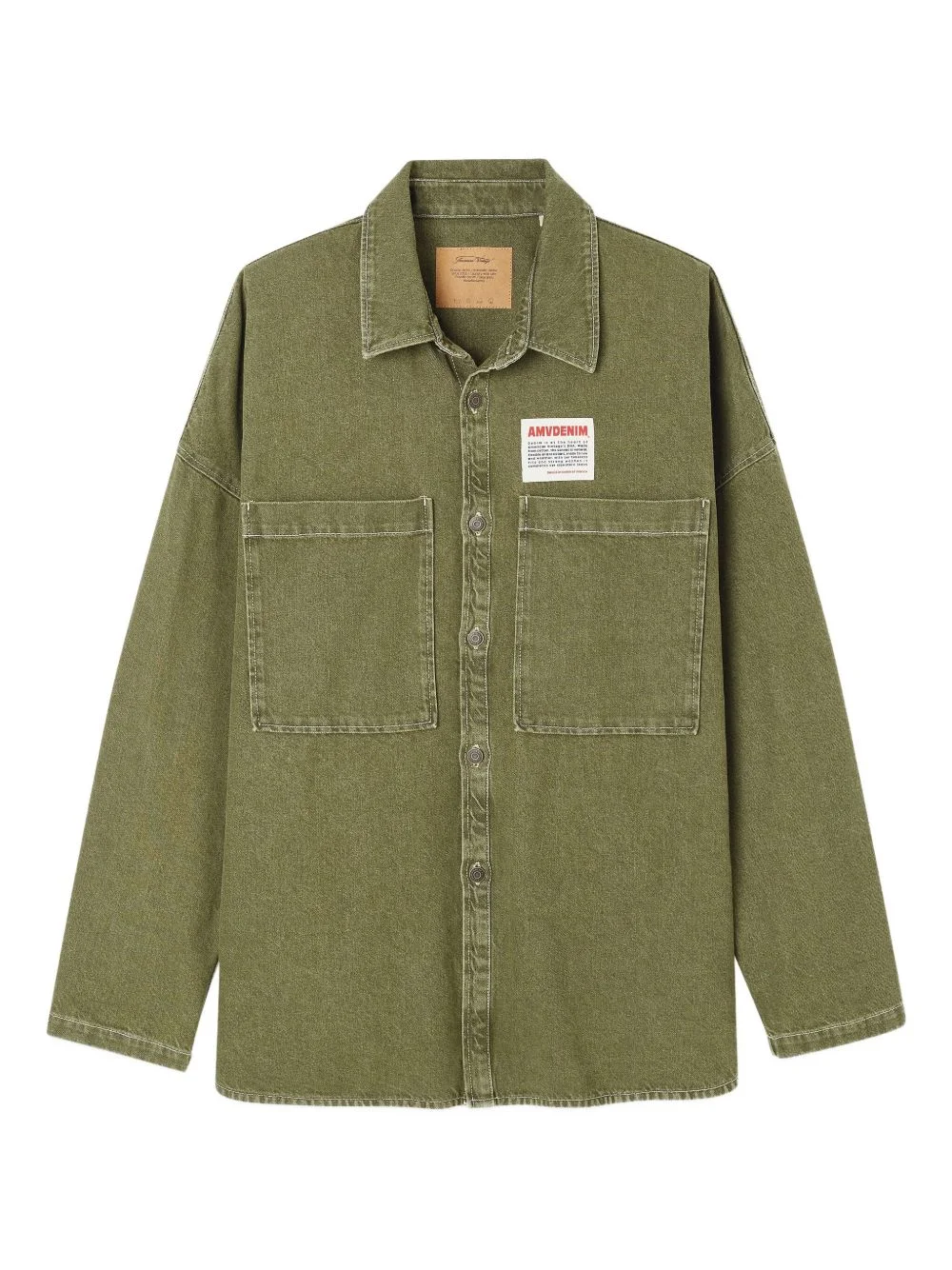 Uzatown patch-pocket denim shirt - 1