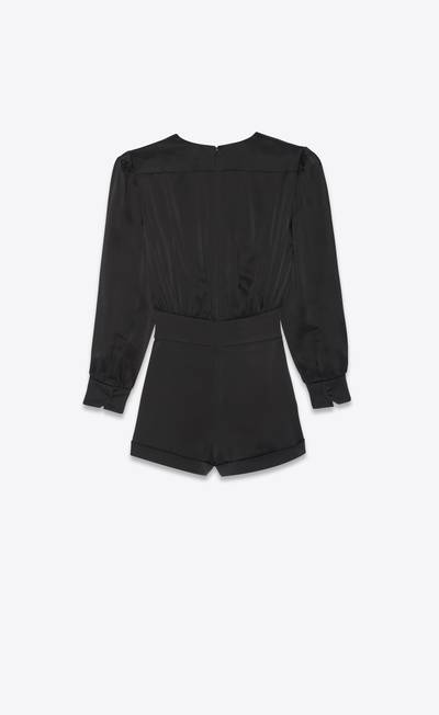 SAINT LAURENT long-sleeve playsuit in satin outlook